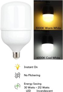 Led 30W E27 Pillar Shape Rafeed