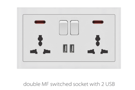 V4 Ivory Double Socket Series