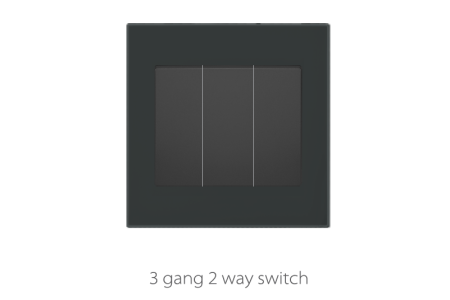 V4 Black 1-4 Gang 2 Way Switch