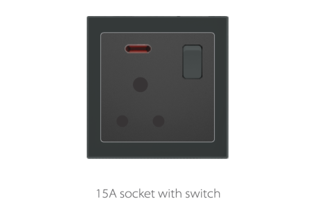 V4 Black 13A Socket Series