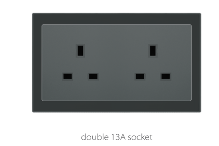V4 Black Double Socket Series