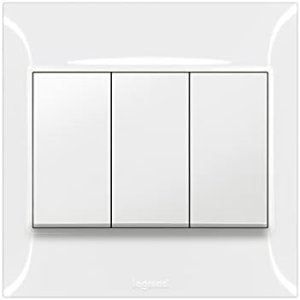 Legrand Belanko White- 3 Gang 1 Way