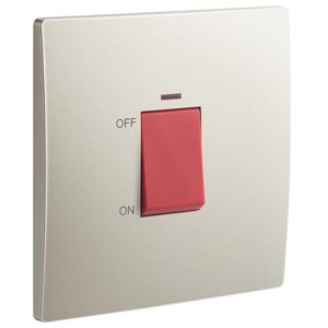 1 Gang Double Pole 45A Switch with LED Power Indicator Champagne