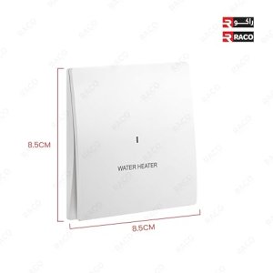 1 Gang 1 Way Double Pole Switch 20A Switch with Water Heater Marking and Red Power Indicator White