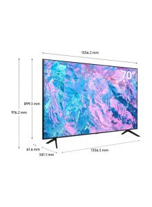 Samsung 75-Inch Flat 4K UHD Crystal Smart LED TV, UA75CU7000UXZN, Black