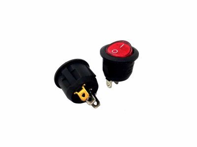 3PIN RED ROUND ROCKER SWITCH