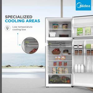 Midea 720L Gross Top Mount Double Door Refrigerator MDRT723MTE46, Silver