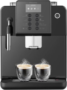 Hisense espresso coffee machine fully automatic HAUCMBK1S1, Standbay power 1w, Bean Container capacity 250g, Black