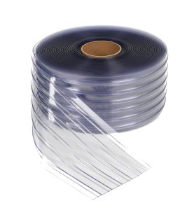 PVC Ribbed Curtain Roll 2MM X 200MM X 50MTR
