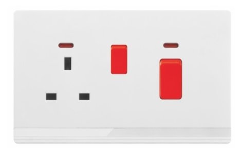 V-MAX 45A COOKER AND 13A SOCKET-IVORY SERIES