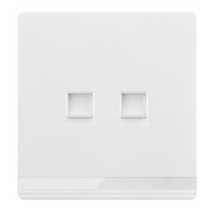 V-MAX DOUBLE TELEPHONE SOCKET-IVORY SERIES