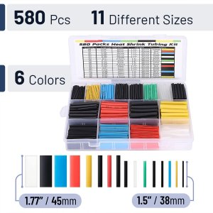580 Packs Heat Shrink Tubing Kit