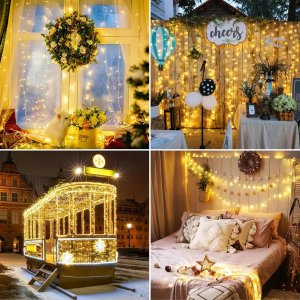 50Meter LED Fairy String Lights – 320 LEDs, Warm White, 8 Modes - HT3003L