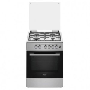 Haier 4 Burner Stainless Steel Freestanding Gas Cooking Range, 60 x 60 cm, 70L, Inox Silver, HCR6060GT1