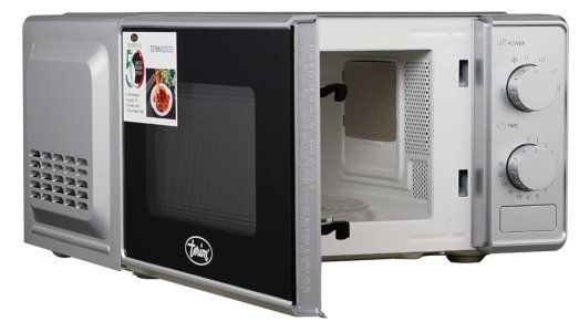 Terim 20 Litres Microwave with Mechanical Control, 6 Power Levels, Push Button Door, Defrost Option, Silver, 1 Year Warranty