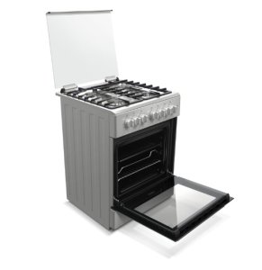 Haier 4 Burner Stainless Steel Freestanding Gas Cooking Range, 60 x 60 cm, 70L, Inox Silver, HCR6060GT1
