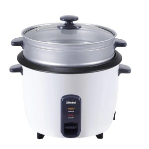 Nobel 1.5 Liters Rice Cooker, Tempered Glass Lid, Auto shut off, Color White Model – NRC150 – 1 Year Warranty.