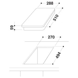 INDESIT BUILT-IN 30CM DOMINO GAS HOB – DP 2GS (IX)
