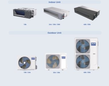 Aux Split Duct Air Conditioner 4 ton, R32, ALTMD-H48/NDR3HEC