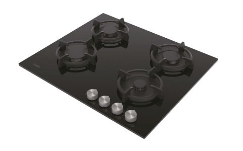 Candy BI Hob 60cm Black, Gas on glass, 4 zones, Black,  glass