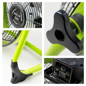 Solar Brushless Fan (ZL-WS-118F) | Copper Brushless Motor | 12 Inches | 18Ah Lithium Battery |