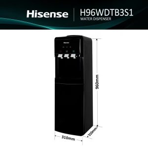 Hisense Hot and Cold Water Dispenser H96WDTB3S1, 12L Storage Cabinet, Fast Cooling, Powerful Compressor