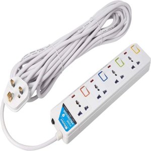 Narken E-Series Electric Universal Extension Cord 4 Socket 10 Meter, 13A Fuse , 3250W, AC 250V
